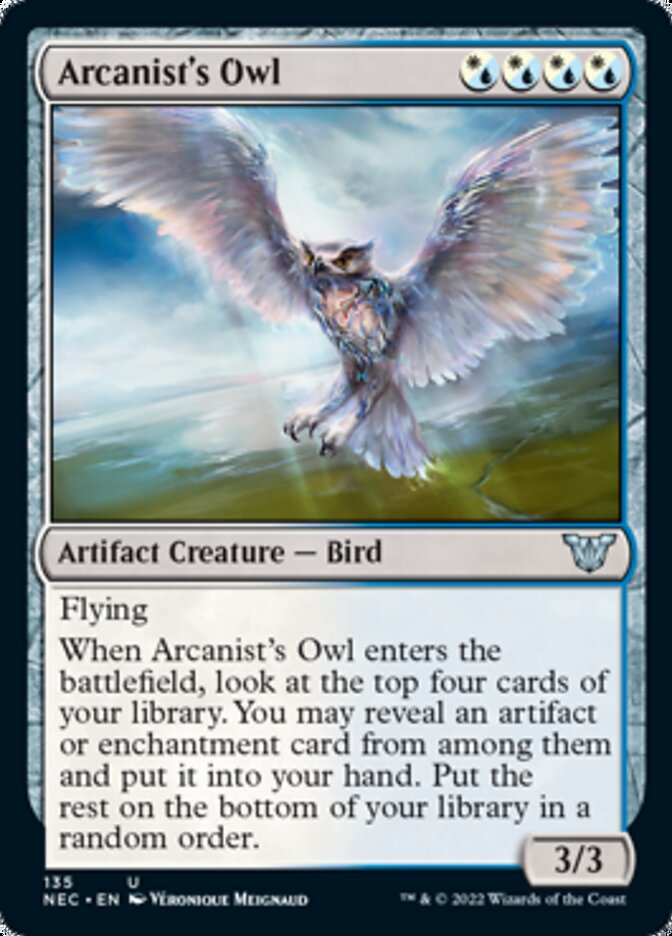 Arcanist's Owl [Kamigawa: Neon Dynasty Commander] | The CG Realm