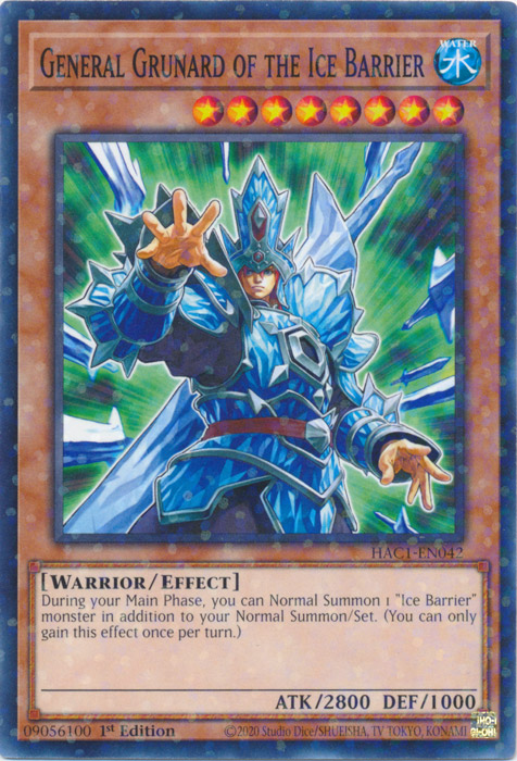 General Grunard of the Ice Barrier (Duel Terminal) [HAC1-EN042] Common | The CG Realm