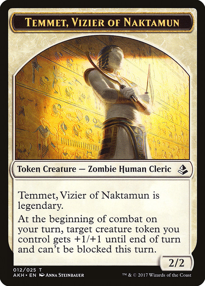 Temmet, Vizier of Naktamun Token [Amonkhet Tokens] | The CG Realm