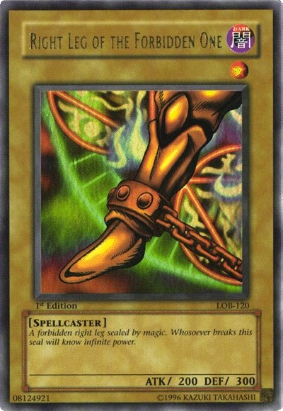 Right Leg of the Forbidden One [LOB-120] Ultra Rare | The CG Realm