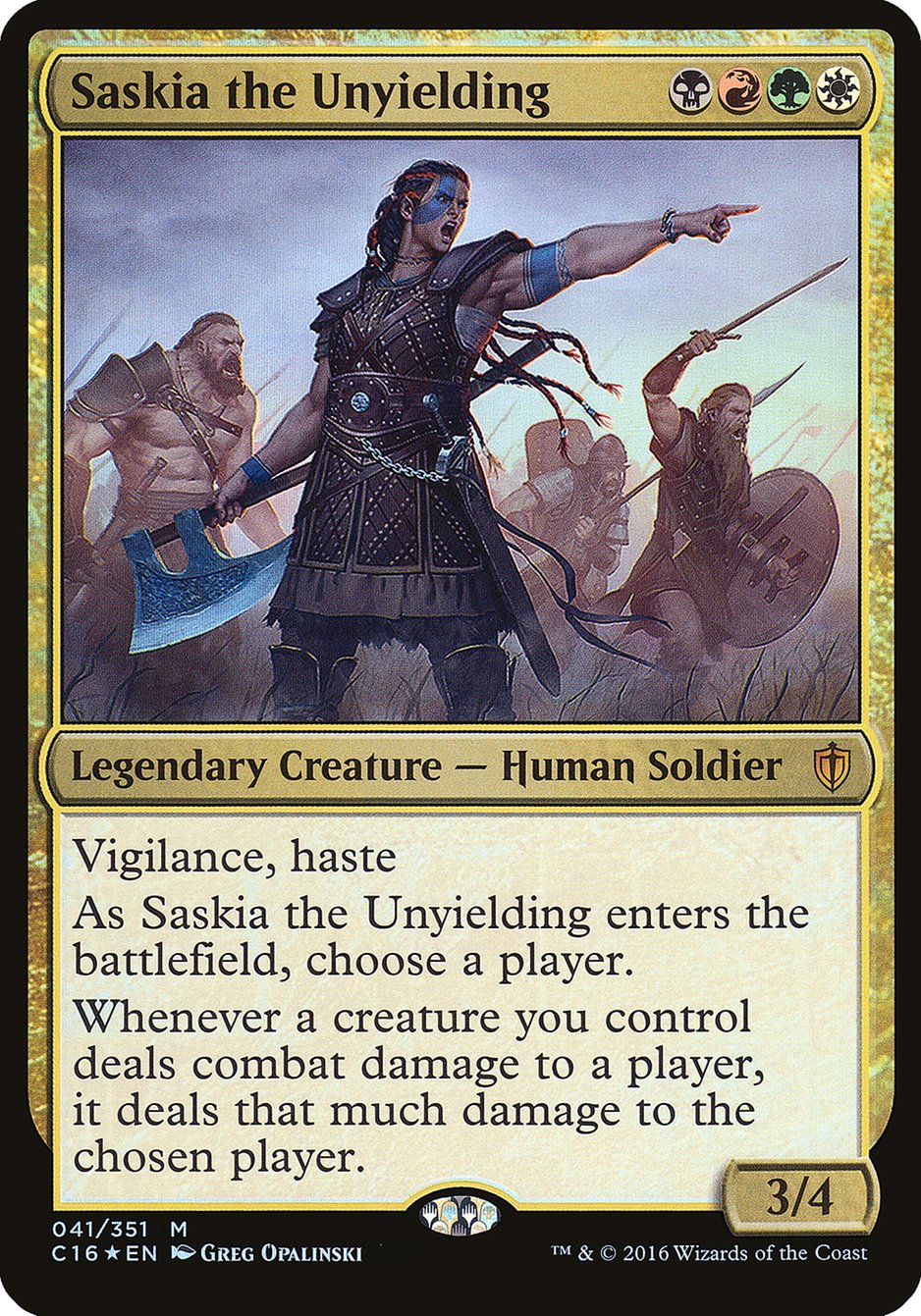 Saskia the Unyielding (Oversized) [Commander 2016 Oversized] | The CG Realm