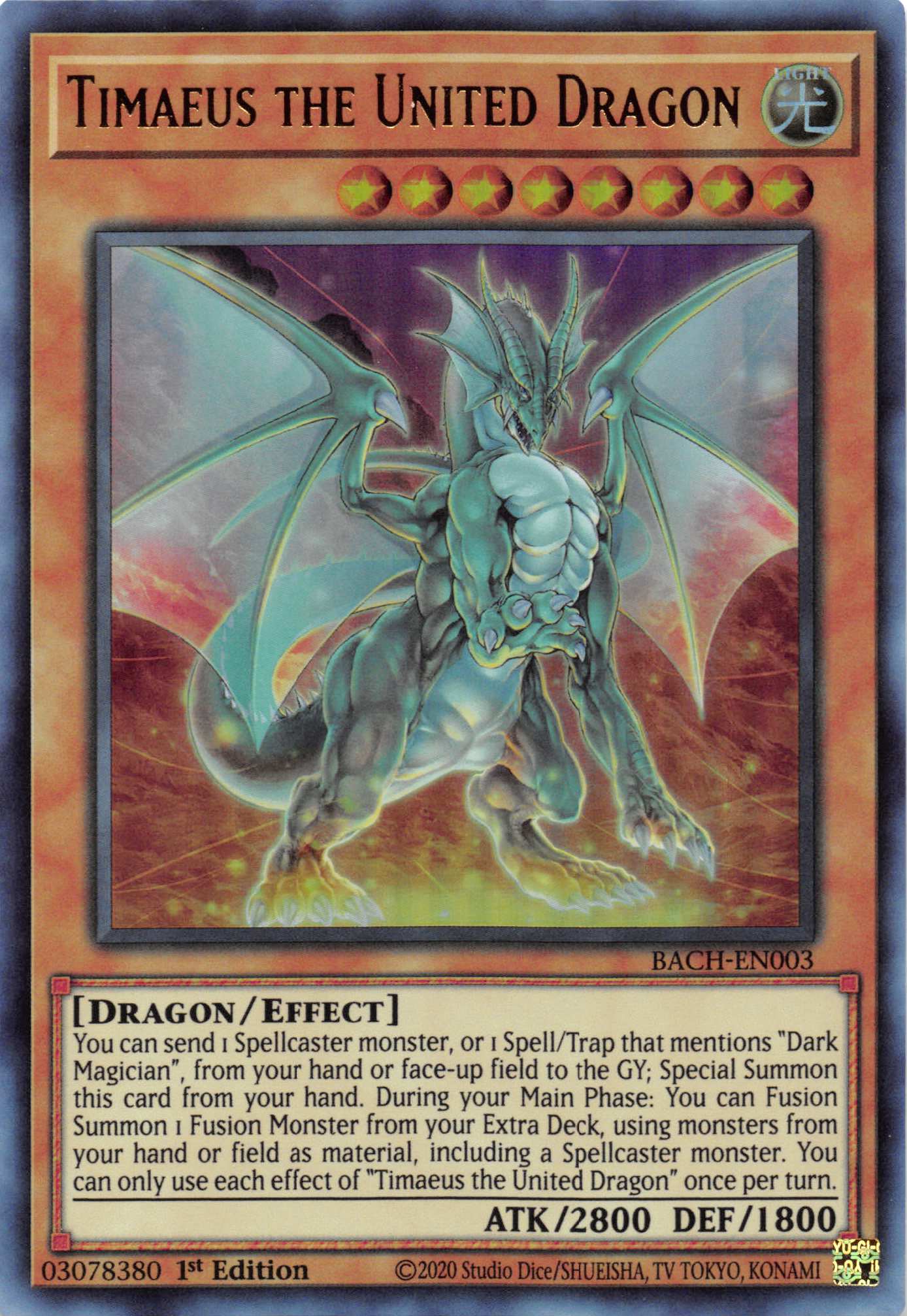 Timaeus the United Dragon [BACH-EN003] Ultra Rare | The CG Realm