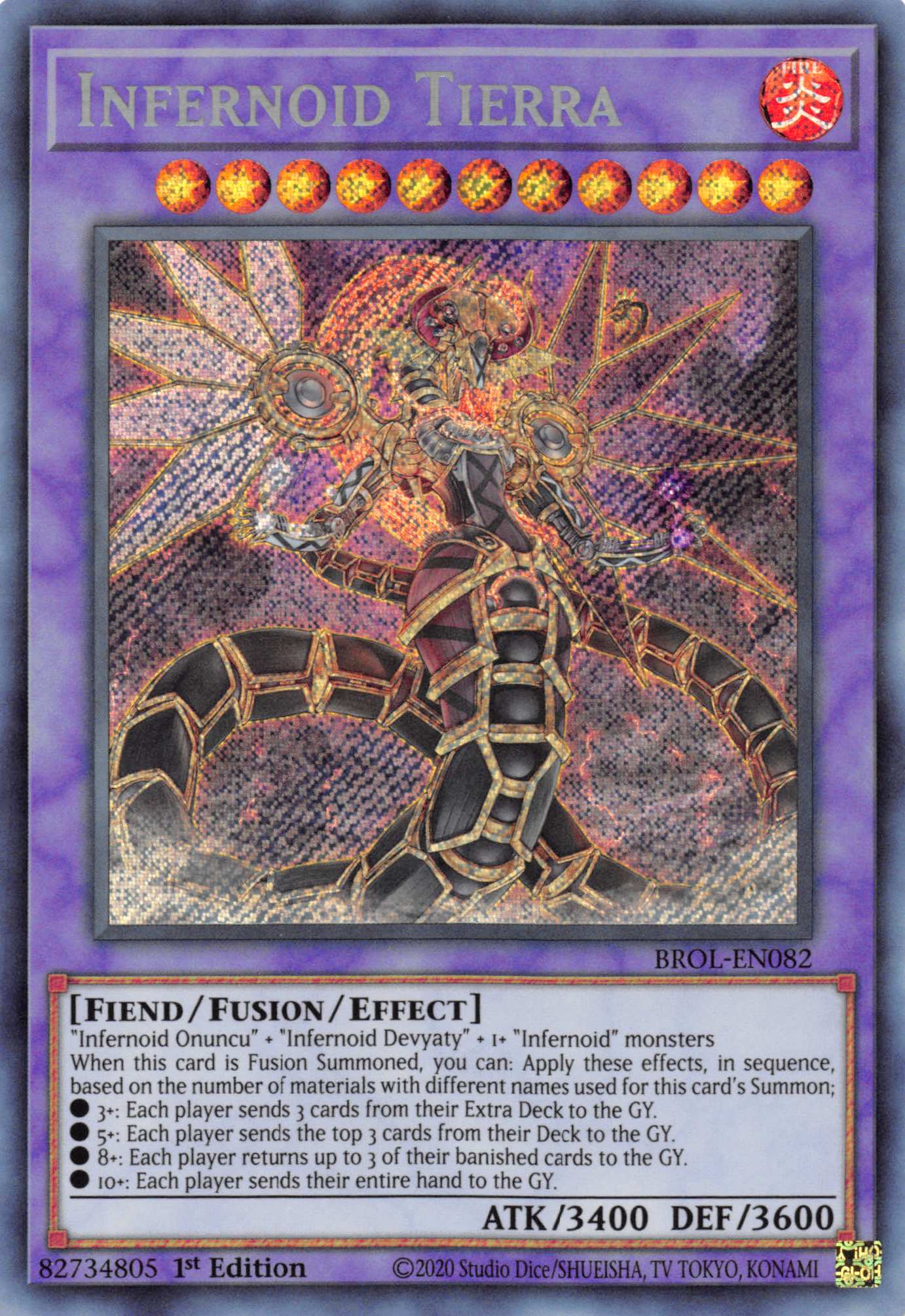 Infernoid Tierra [BROL-EN082] Secret Rare | The CG Realm