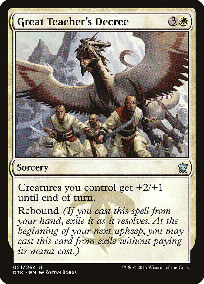 Great Teacher's Decree [Dragons of Tarkir] | The CG Realm