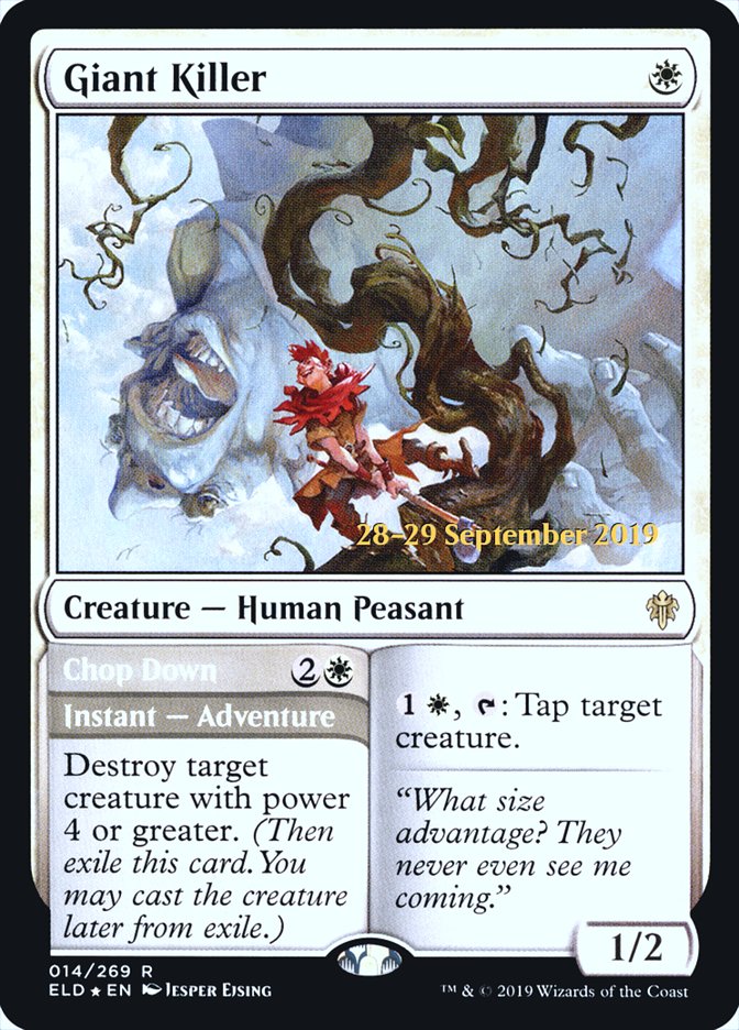 Giant Killer // Chop Down [Throne of Eldraine Prerelease Promos] | The CG Realm