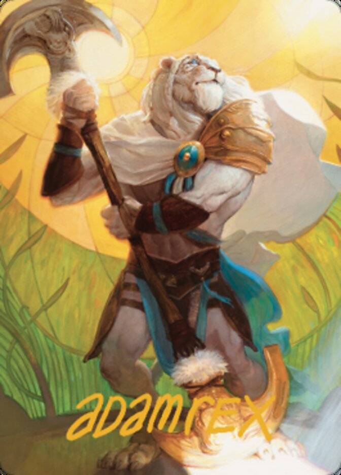 Ajani, Sleeper Agent Art Card (Gold-Stamped Signature) [Dominaria United Art Series] | The CG Realm