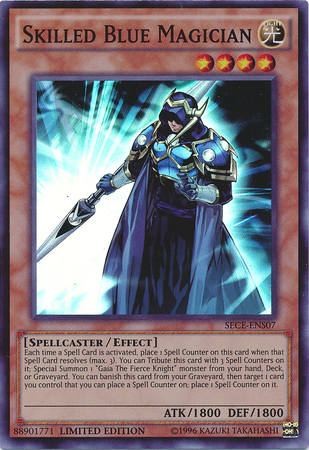 Skilled Blue Magician [SECE-ENS07] Super Rare | The CG Realm