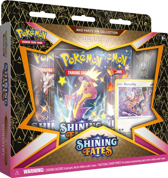 POKEMON SHINING FATES MAD PARTY PIN  COLL. | The CG Realm