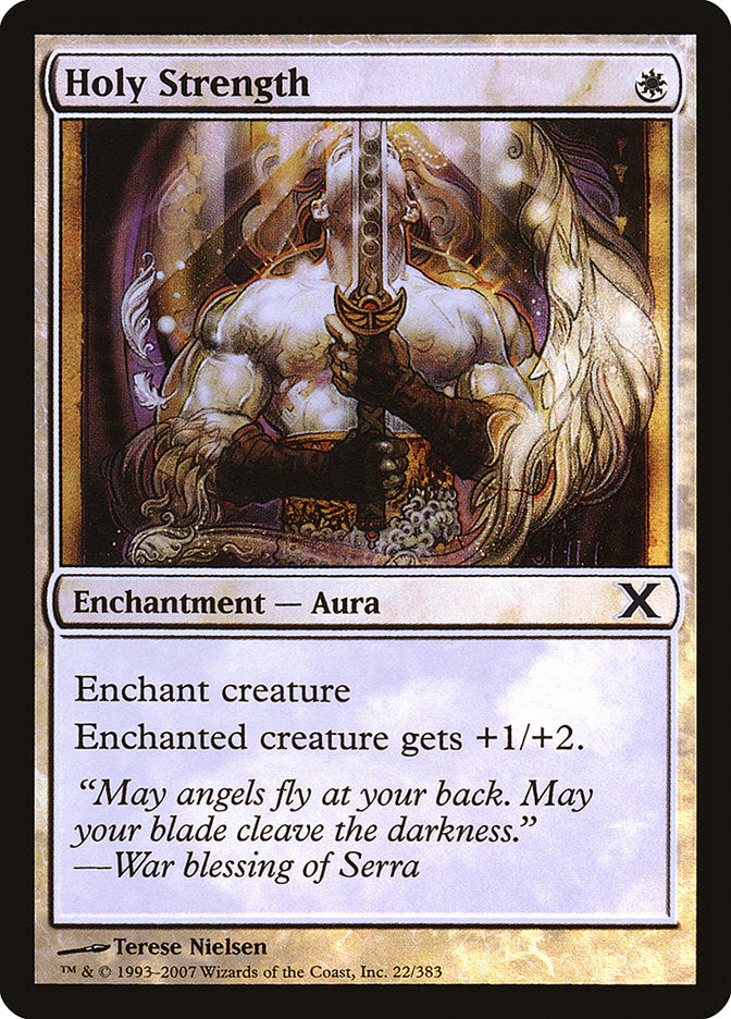 Holy Strength (Premium Foil) [Tenth Edition] | The CG Realm