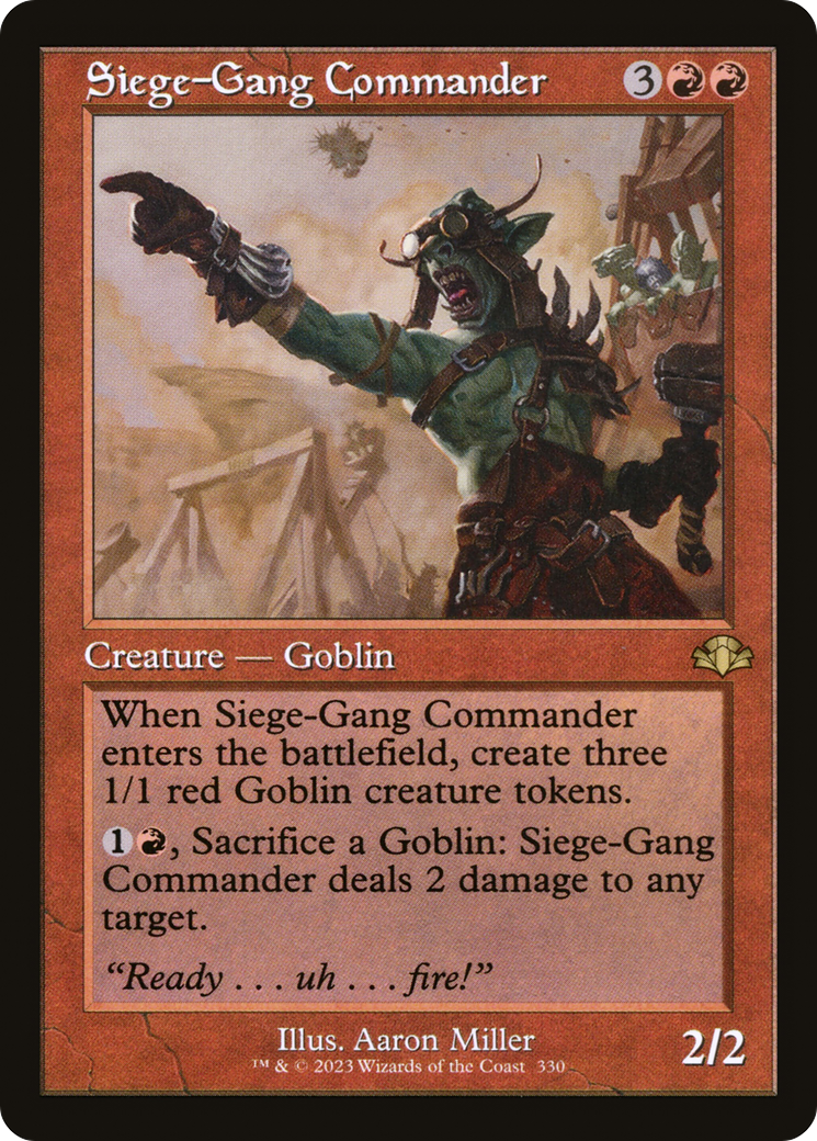 Siege-Gang Commander (Retro) [Dominaria Remastered] | The CG Realm