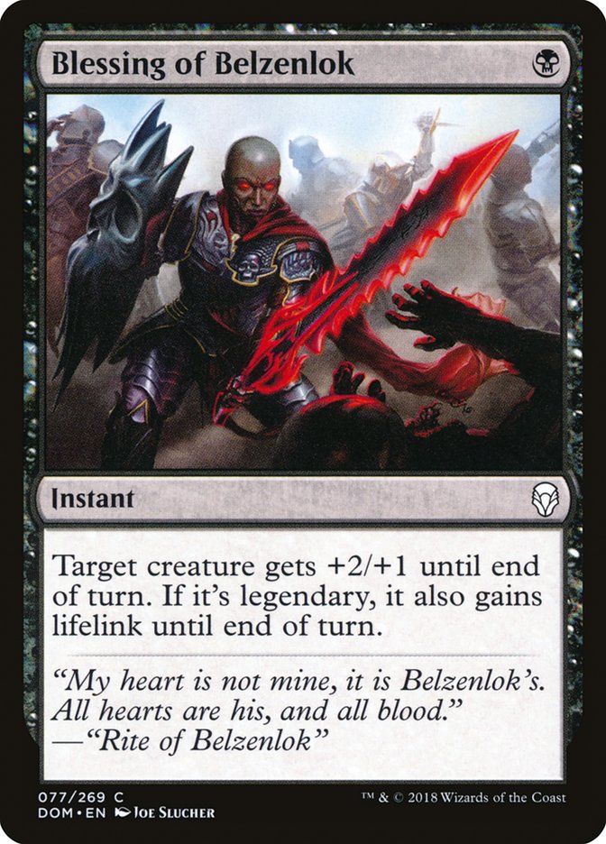 Blessing of Belzenlok [Dominaria] | The CG Realm