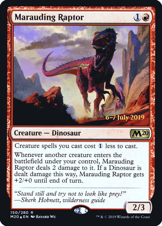 Marauding Raptor [Core Set 2020 Prerelease Promos] | The CG Realm