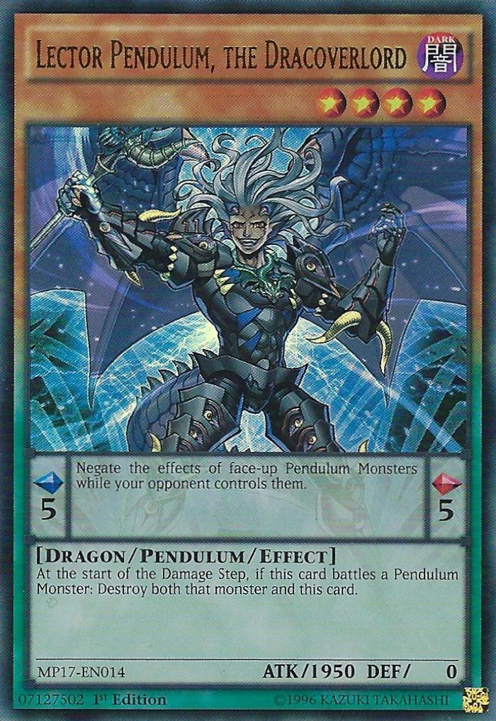 Lector Pendulum, the Dracoverlord [MP17-EN014] Ultra Rare | The CG Realm