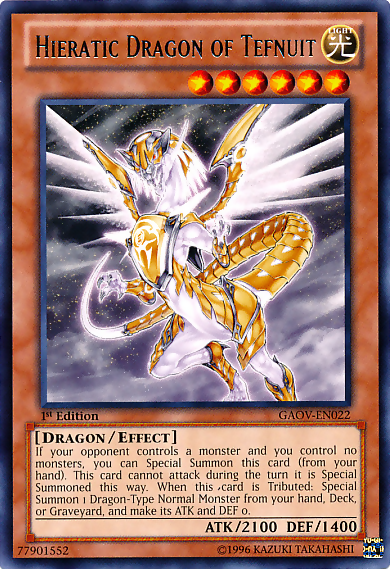 Hieratic Dragon of Tefnuit [GAOV-EN022] Rare | The CG Realm