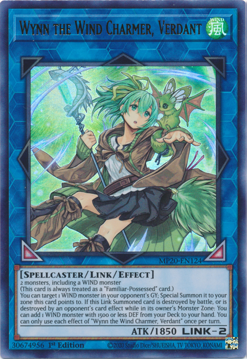 Wynn the Wind Charmer, Verdant [MP20-EN124] Ultra Rare | The CG Realm