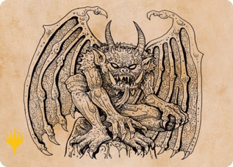 Cloister Gargoyle (Showcase) Art Card (Gold-Stamped Signature) [Dungeons & Dragons: Adventures in the Forgotten Realms Art Series] | The CG Realm