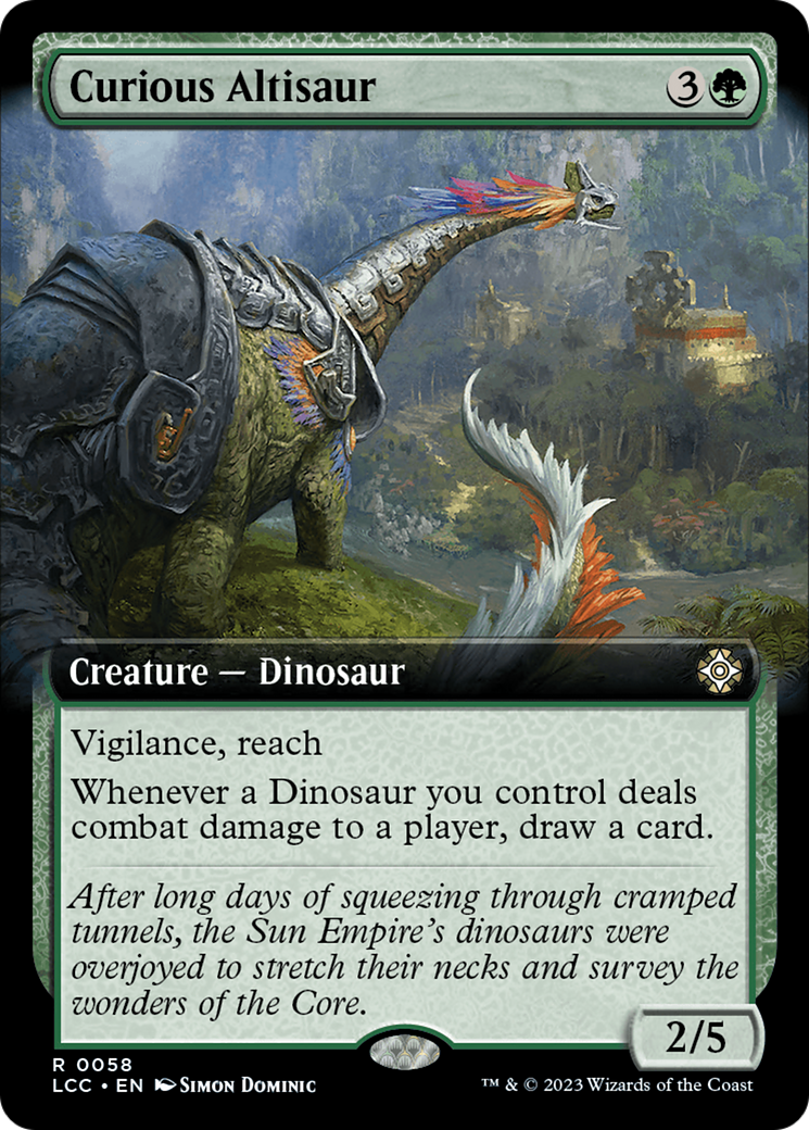 Curious Altisaur (Extended Art) [The Lost Caverns of Ixalan Commander] | The CG Realm