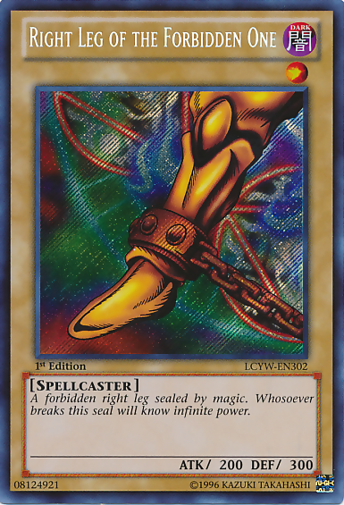 Right Leg of the Forbidden One [LCYW-EN302] Secret Rare | The CG Realm