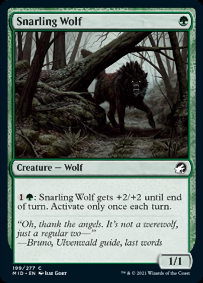 Snarling Wolf [Innistrad: Midnight Hunt] | The CG Realm