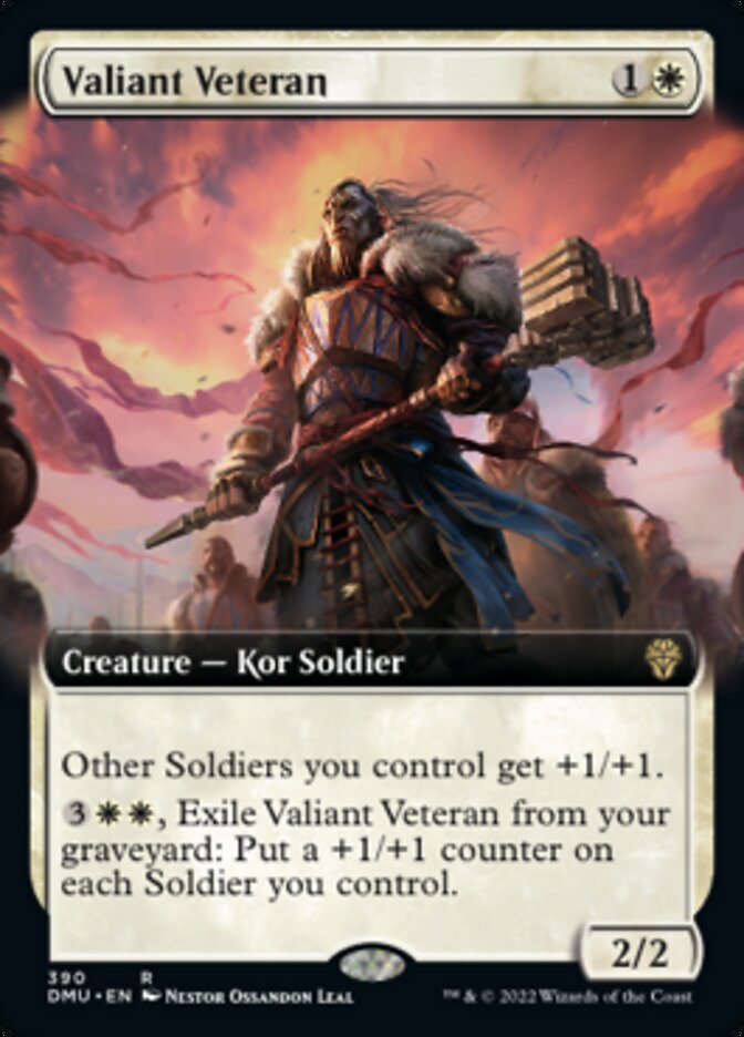 Valiant Veteran (Extended Art) [Dominaria United] | The CG Realm