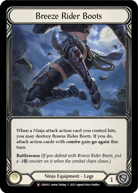 Breeze Rider Boots [U-CRU053] (Crucible of War Unlimited)  Unlimited Rainbow Foil | The CG Realm