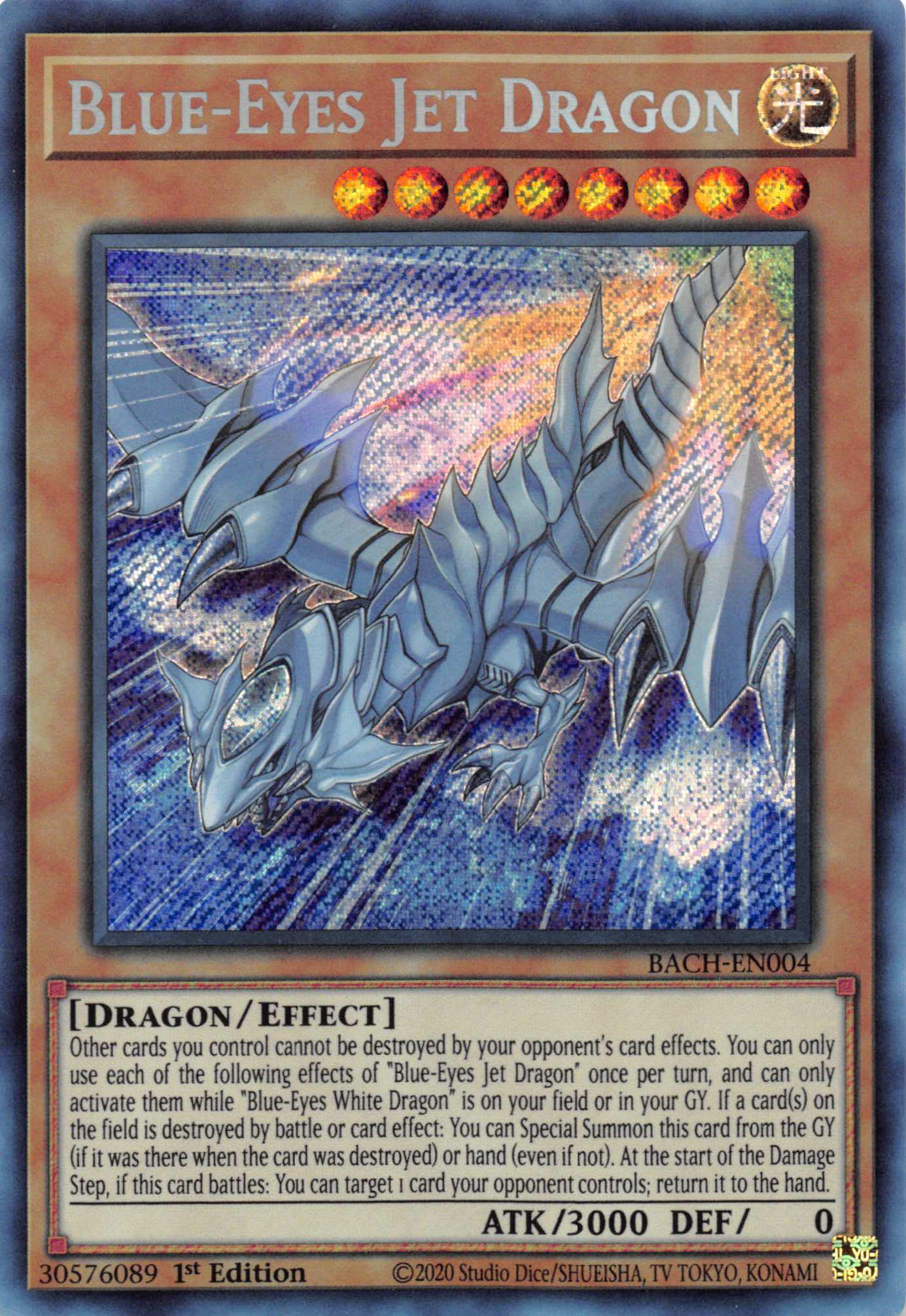 Blue-Eyes Jet Dragon [BACH-EN004] Starlight Rare | The CG Realm