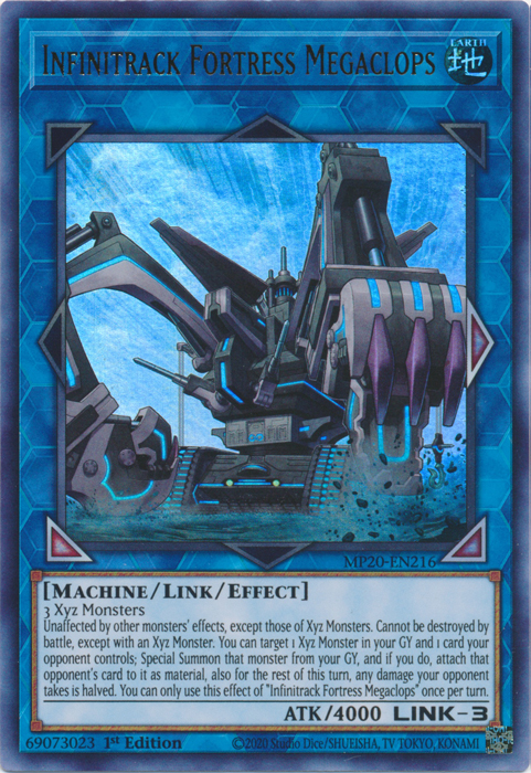 Infinitrack Fortress Megaclops [MP20-EN216] Ultra Rare | The CG Realm