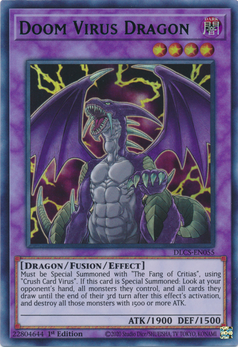 Doom Virus Dragon (Blue) [DLCS-EN055] Ultra Rare | The CG Realm