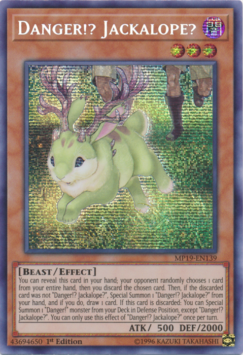 Danger!? Jackalope? [MP19-EN139] Prismatic Secret Rare | The CG Realm