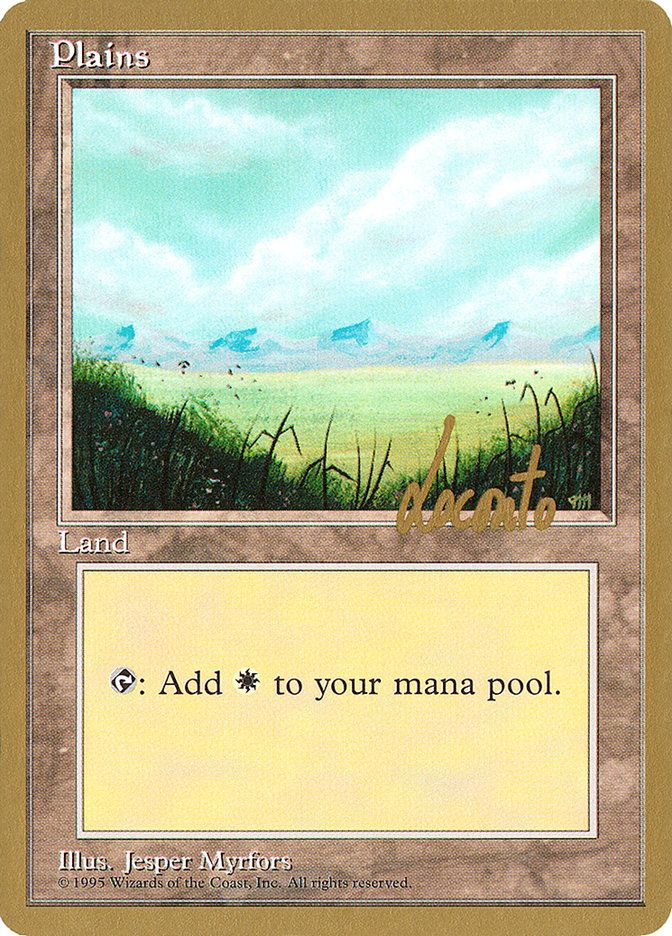 Plains (ml366) (Michael Loconto) [Pro Tour Collector Set] | The CG Realm