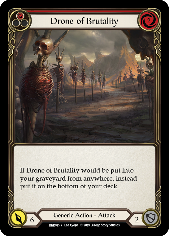 Drone of Brutality (Red) [RNR015-R] (Rhinar Hero Deck)  1st Edition Normal | The CG Realm