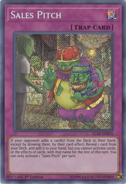 Sales Pitch [IGAS-EN076] Secret Rare | The CG Realm