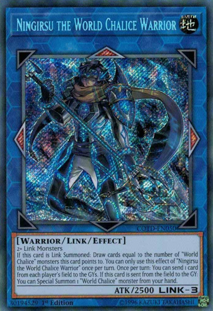 Ningirsu the World Chalice Warrior [COTD-EN050] Secret Rare | The CG Realm