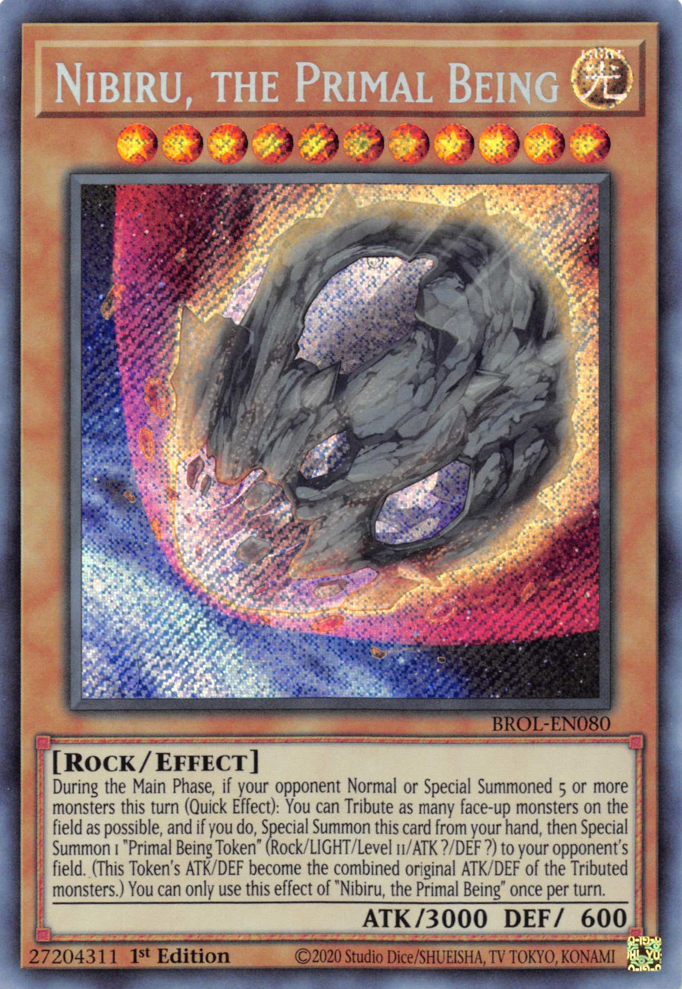 Nibiru, the Primal Being [BROL-EN080] Secret Rare | The CG Realm