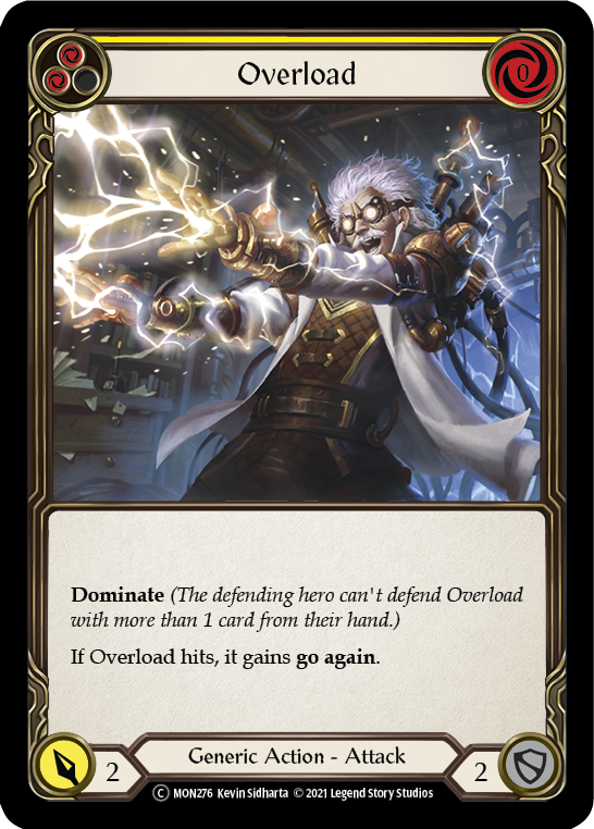 Overload (Yellow) [U-MON276-RF] (Monarch Unlimited)  Unlimited Rainbow Foil | The CG Realm