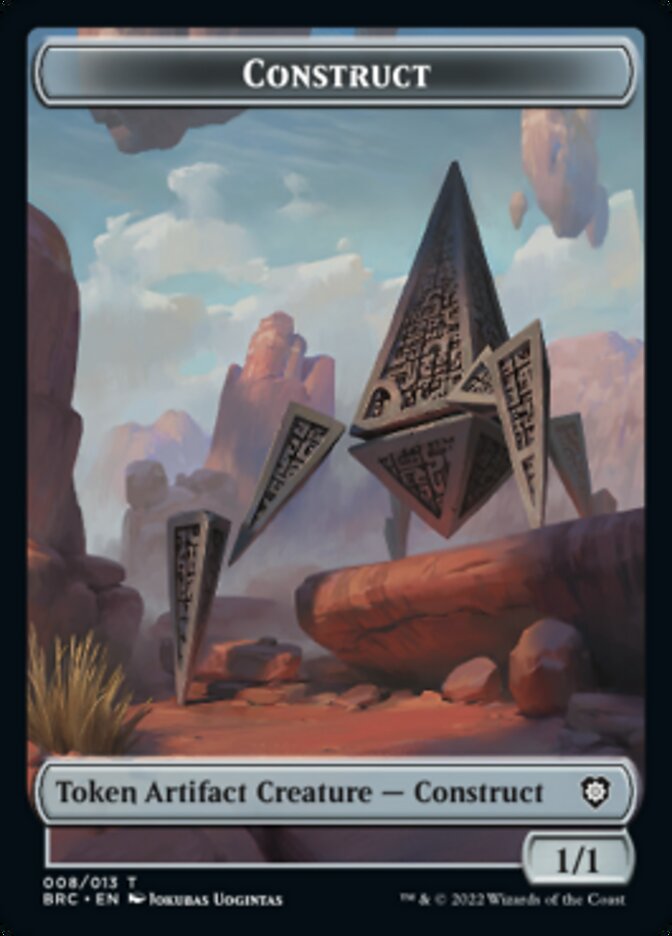 Construct (008) // Phyrexian Myr Double-Sided Token [The Brothers' War Commander Tokens] | The CG Realm