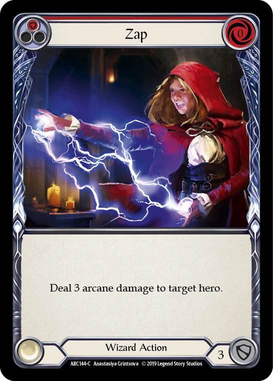 Zap (Red) [ARC144-C] (Arcane Rising)  1st Edition Rainbow Foil | The CG Realm