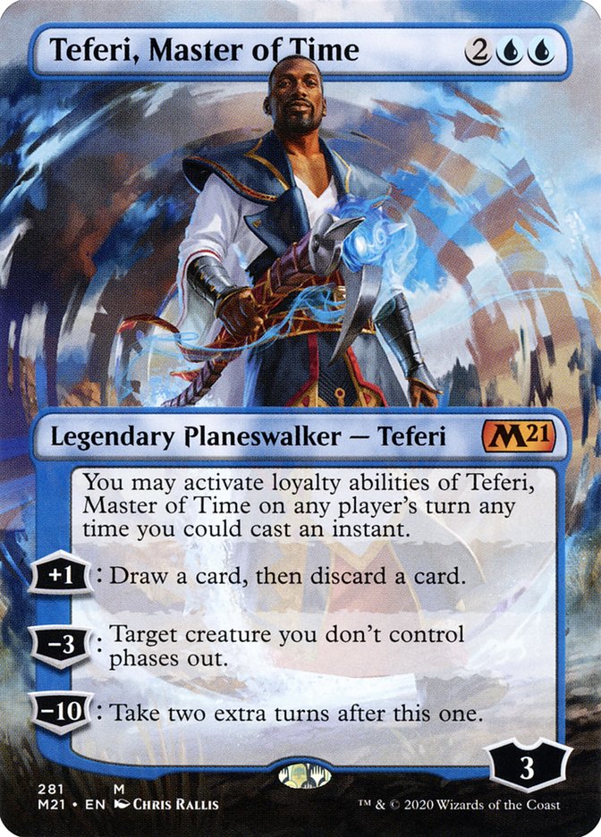 Teferi, Master of Time (Borderless) [Core Set 2021] | The CG Realm