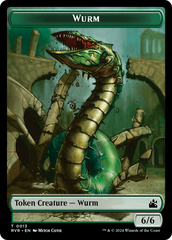 Spirit (0018) // Wurm Double-Sided Token [Ravnica Remastered Tokens] | The CG Realm