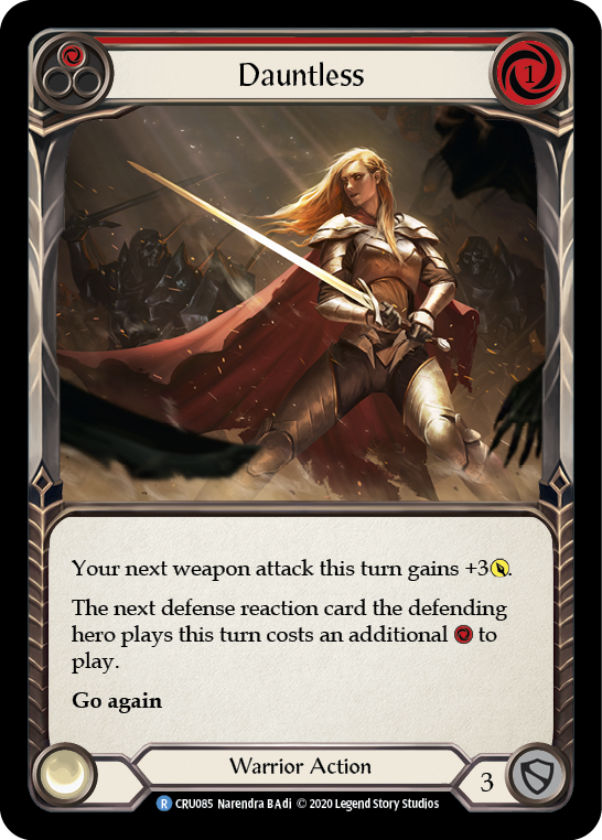 Dauntless (Red) [CRU085] (Crucible of War)  1st Edition Rainbow Foil | The CG Realm