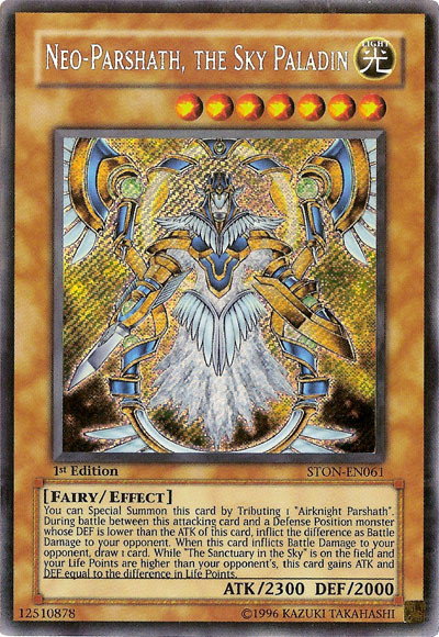 Neo-Parshath, The Sky Paladin [STON-EN061] Secret Rare | The CG Realm