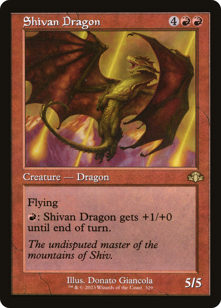 Shivan Dragon (Retro) [Dominaria Remastered] | The CG Realm