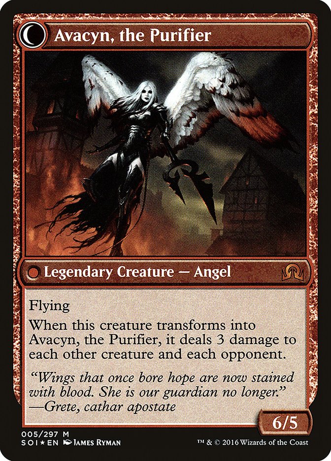 Archangel Avacyn // Avacyn, the Purifier [Shadows over Innistrad Prerelease Promos] | The CG Realm