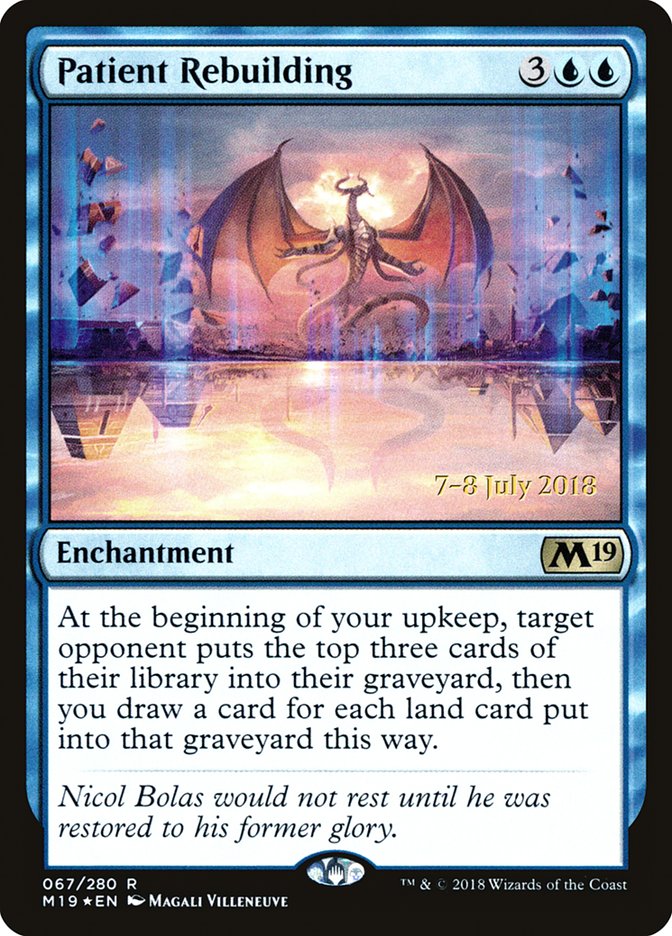 Patient Rebuilding [Core Set 2019 Prerelease Promos] | The CG Realm