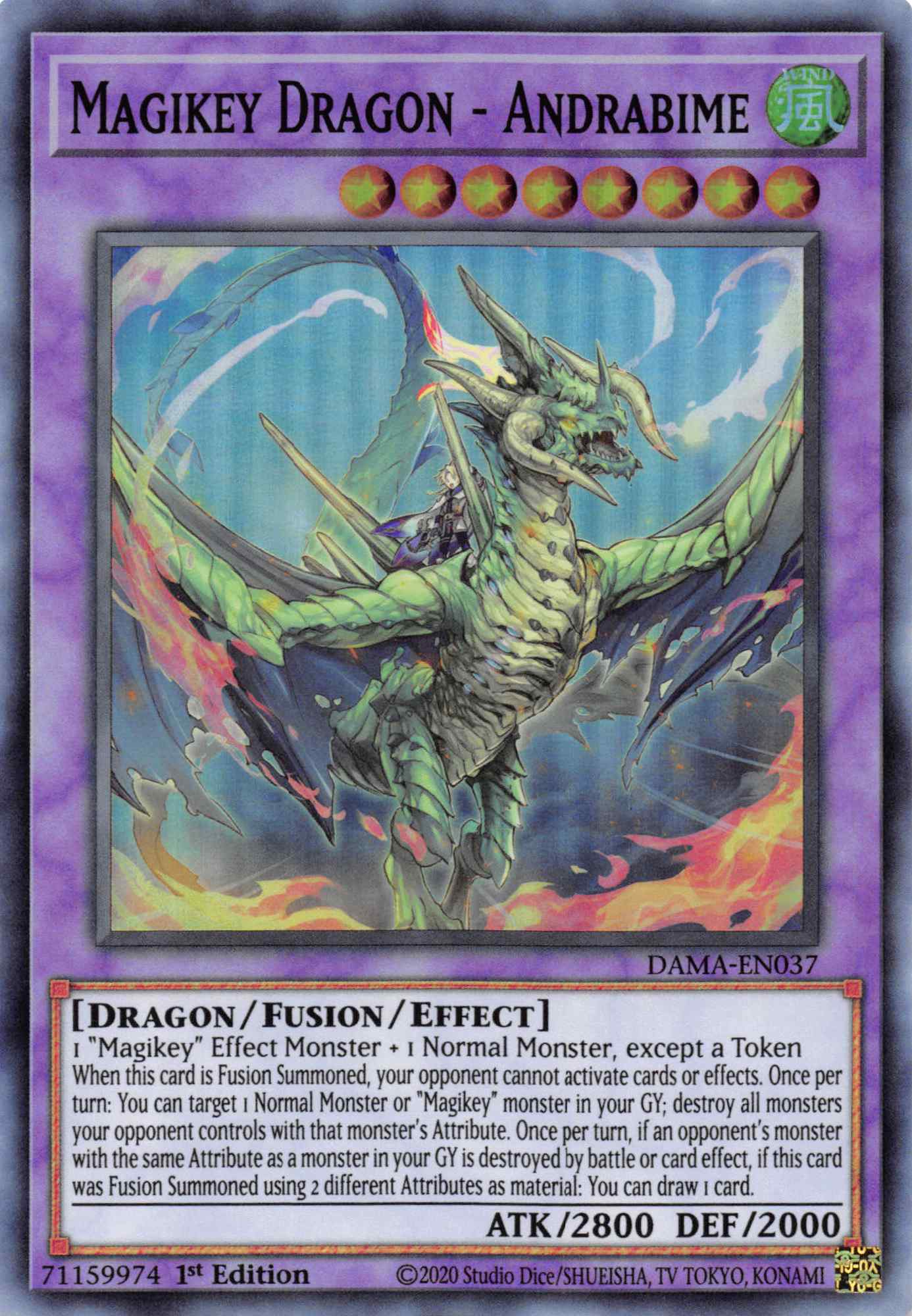 Magikey Dragon - Andrabime [DAMA-EN037] Super Rare | The CG Realm