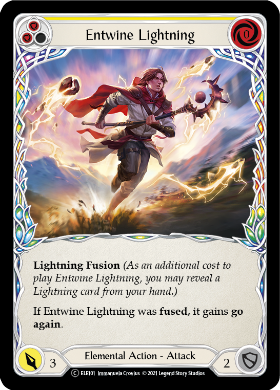 Entwine Lightning (Yellow) [U-ELE101] (Tales of Aria Unlimited)  Unlimited Rainbow Foil | The CG Realm