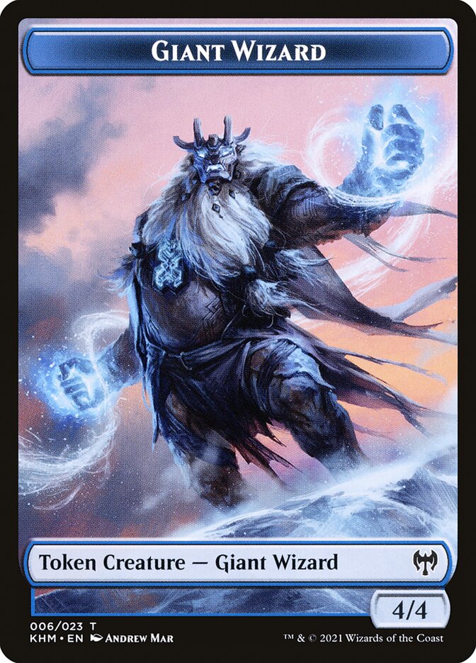 Human Warrior // Giant Wizard Double-Sided Token [Kaldheim Tokens] | The CG Realm