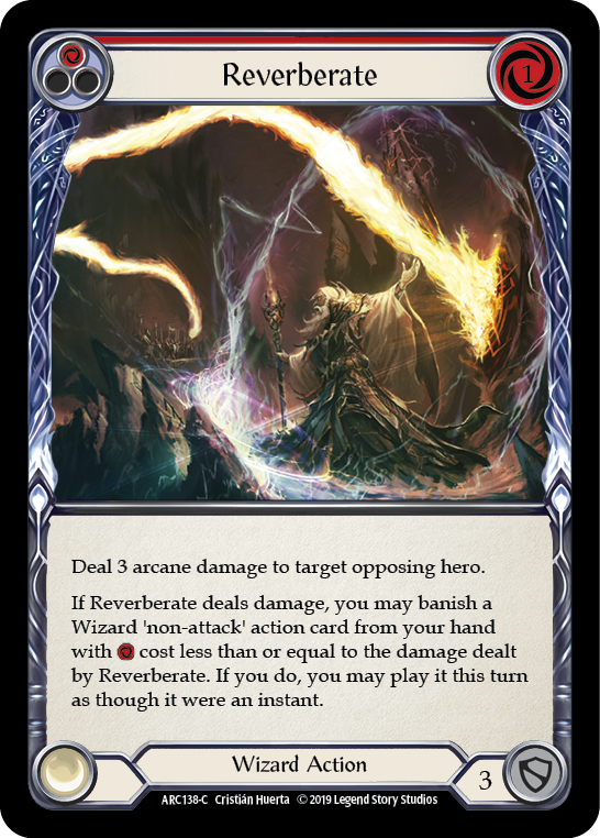 Reverberate (Red) [ARC138-C] (Arcane Rising)  1st Edition Rainbow Foil | The CG Realm