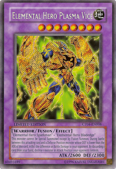 Elemental Hero Plasma Vice [CT04-EN006] Secret Rare | The CG Realm