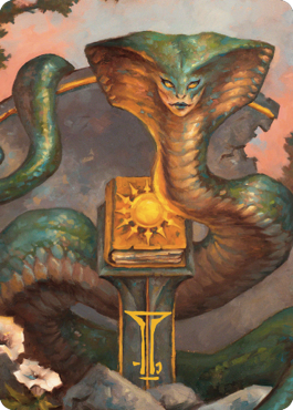 Guardian Naga Art Card (Gold-Stamped Signature) [Commander Legends: Battle for Baldur's Gate Art Series] | The CG Realm